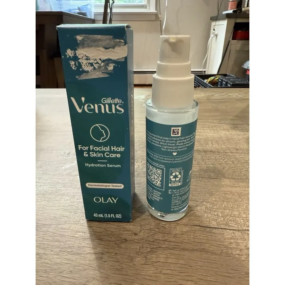 Gillette Venus Hydration Serum For Facial Hair & Skin Care 1.5oz Olay Dermatolog